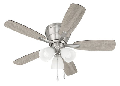 42" Wheeler 3-Light in Brushed Polished Nickel w/ Driftwood/Walnut Blades Ceiling Fan CRAFTMADE