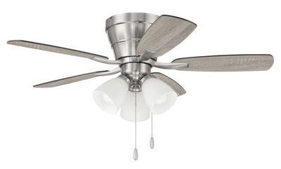 42" Wheeler 3-Light in Brushed Polished Nickel w/ Driftwood/Walnut Blades Ceiling Fan CRAFTMADE