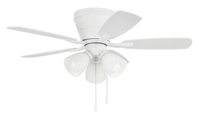 42" Wheeler 3-Light in White w/ White/Washed Oak Blades Ceiling Fan CRAFTMADE