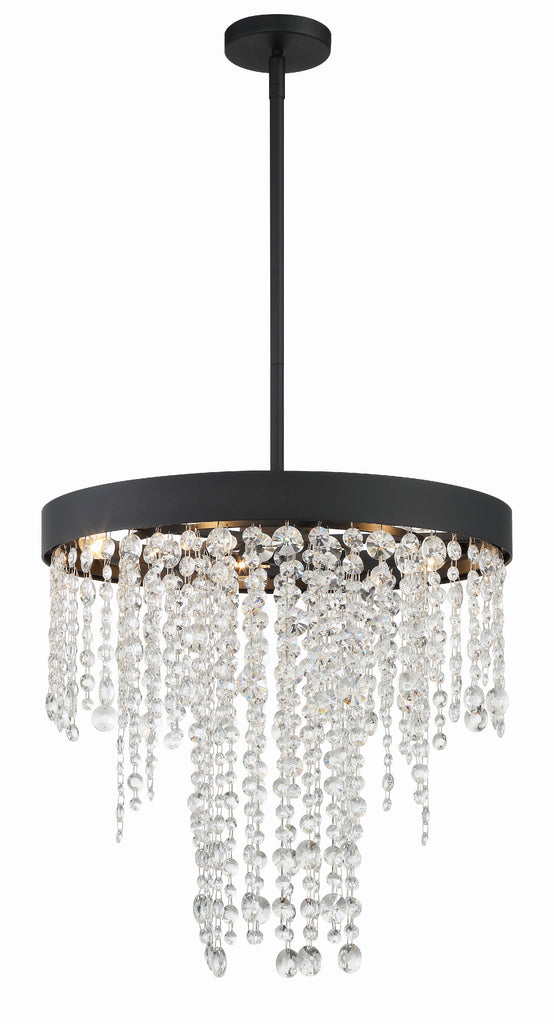 Winham 5 Light Black Forged Chandelier Chandelier Crystorama