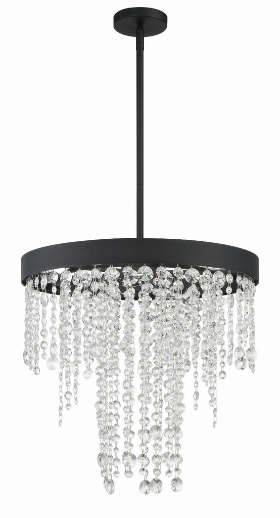 Winham 5 Light Black Forged Chandelier Chandelier Crystorama