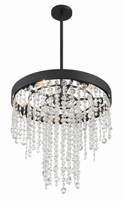 Winham 5 Light Black Forged Chandelier Chandelier Crystorama