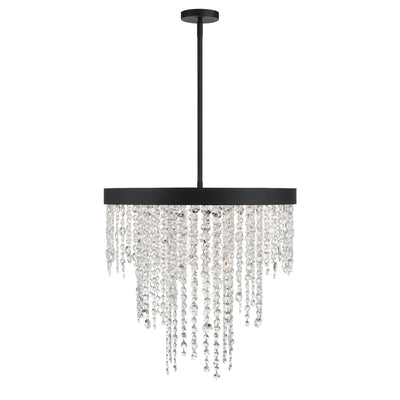 Winham 6 Light Black Forged Chandelier Chandelier Crystorama