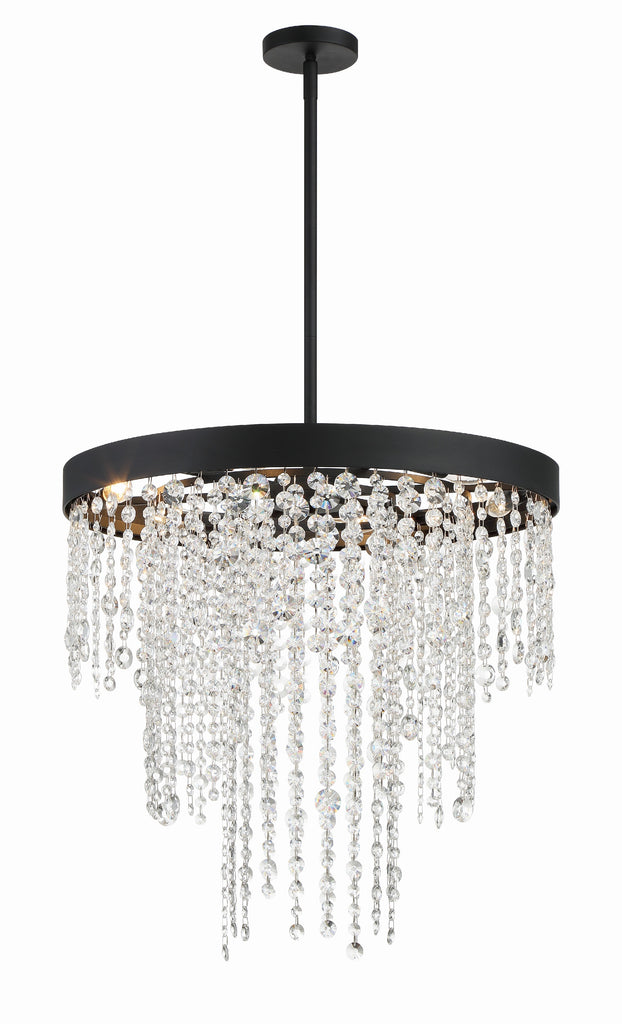 Winham 6 Light Black Forged Chandelier Chandelier Crystorama