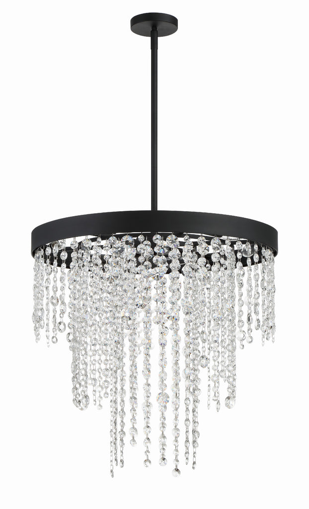 Winham 6 Light Black Forged Chandelier Chandelier Crystorama