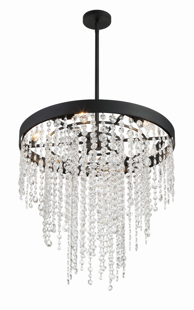 Winham 6 Light Black Forged Chandelier Chandelier Crystorama