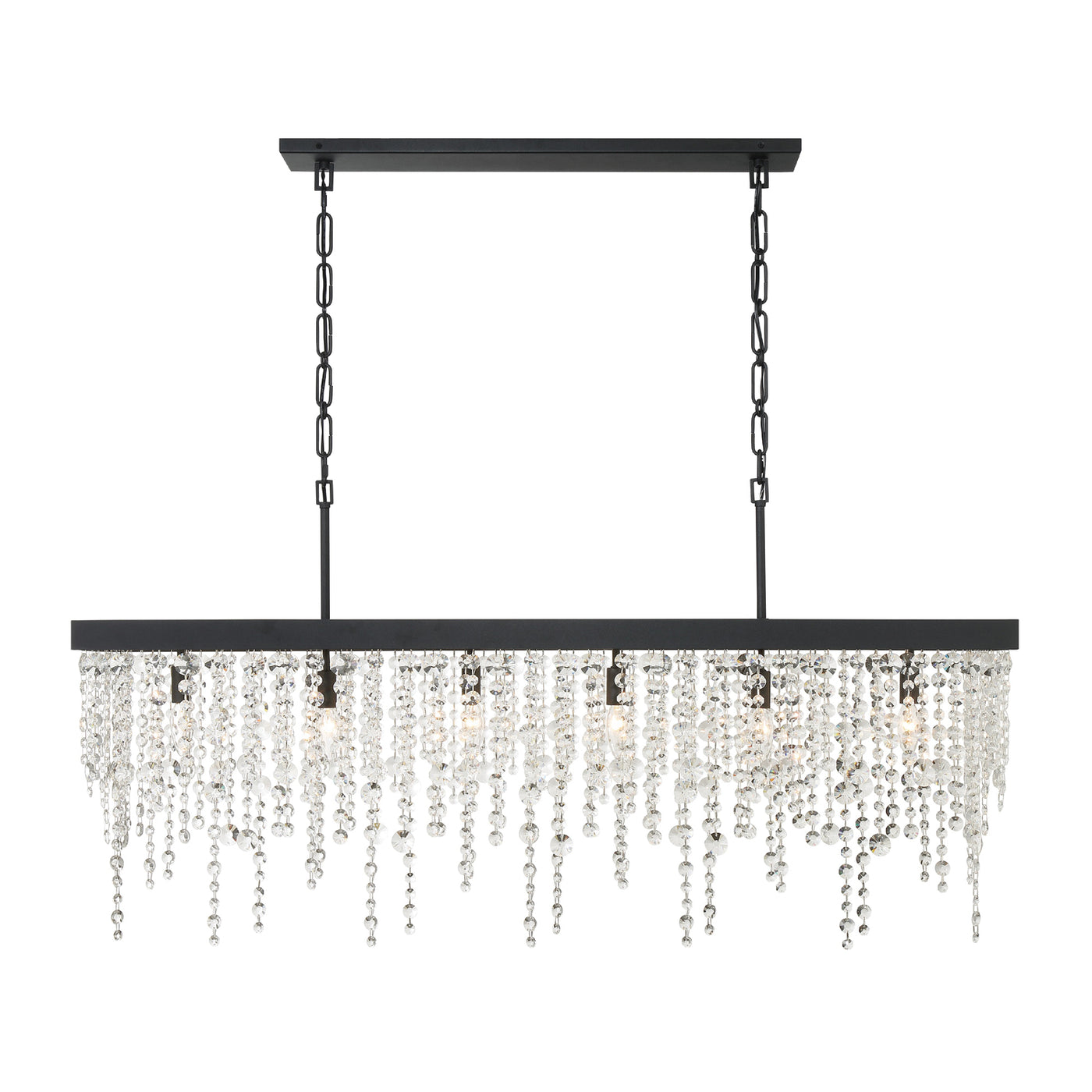 Winham 6 Light Black Forged Chandelier Chandelier Crystorama