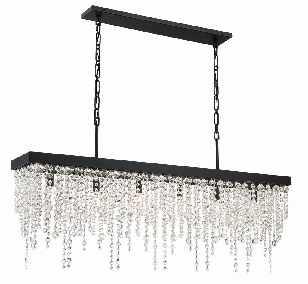 Winham 6 Light Black Forged Chandelier Chandelier Crystorama