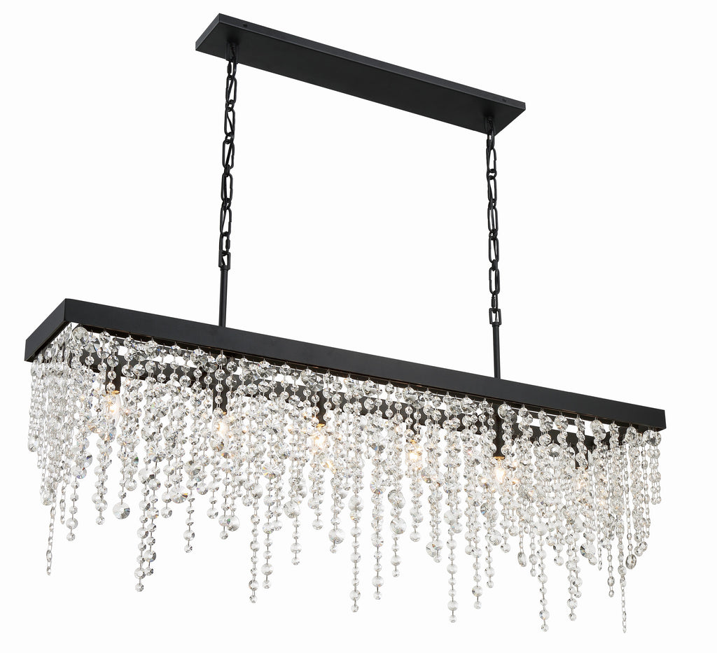 Winham 6 Light Black Forged Chandelier Chandelier Crystorama