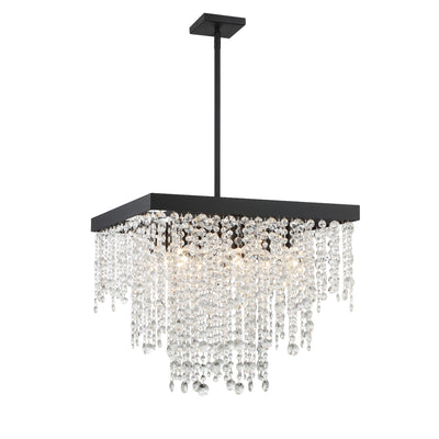 Winham 8 Light Black Forged Chandelier Chandelier Crystorama