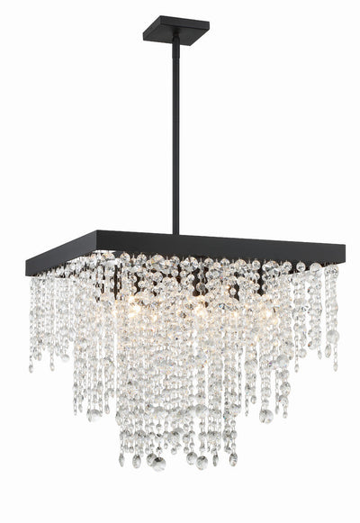 Winham 8 Light Black Forged Chandelier Chandelier Crystorama