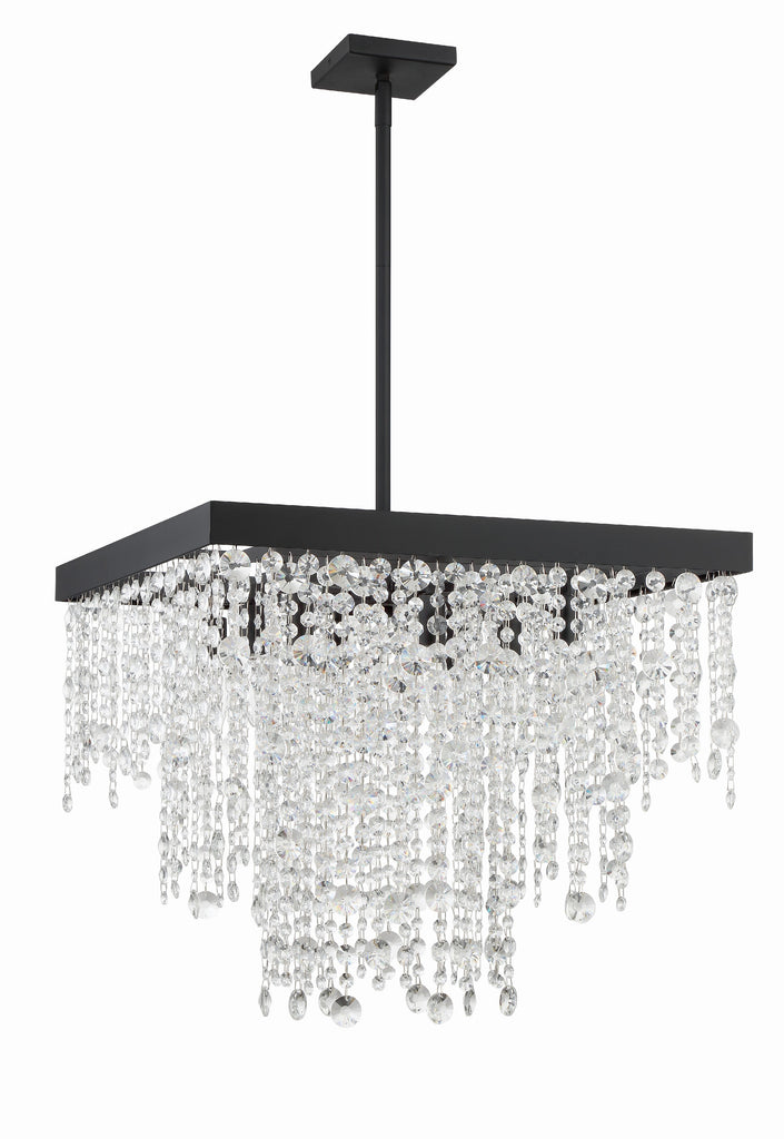 Winham 8 Light Black Forged Chandelier Chandelier Crystorama