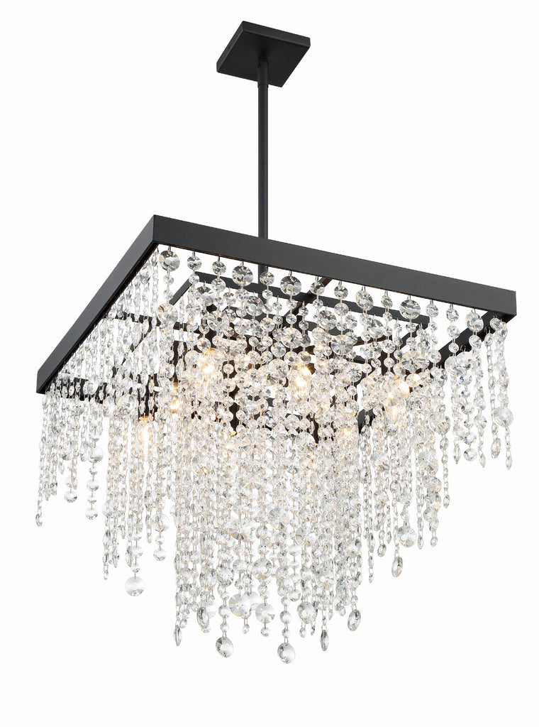 Winham 8 Light Black Forged Chandelier Chandelier Crystorama