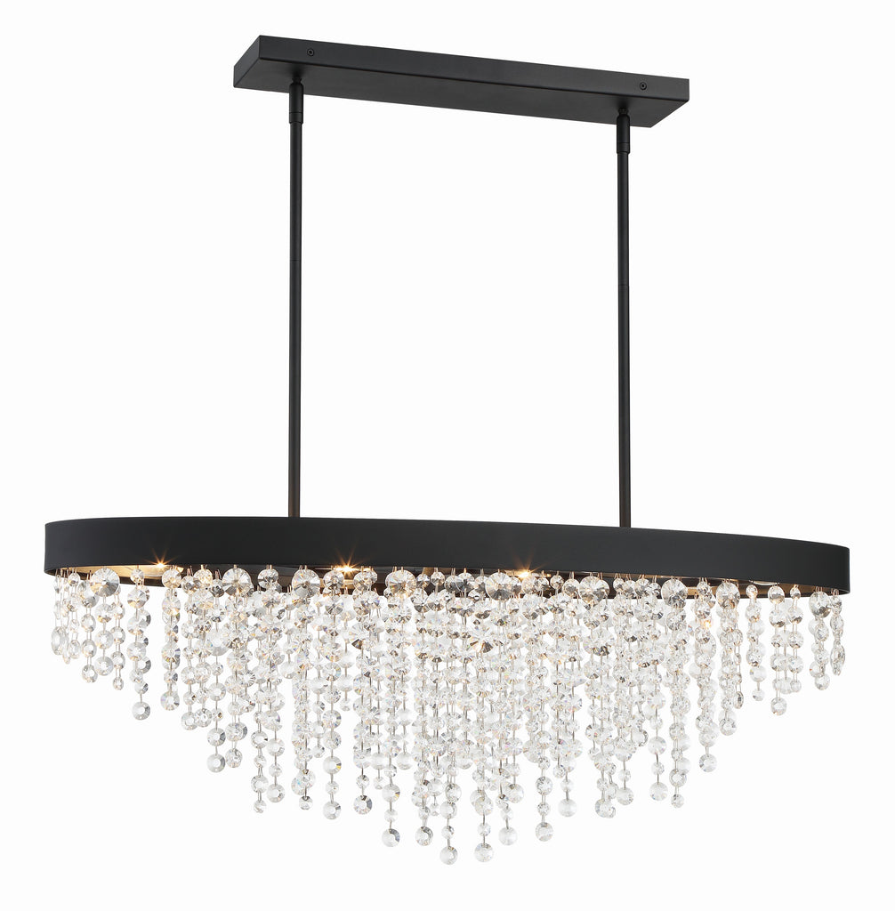 Winham 8 Light Black Forged Chandelier Chandelier Crystorama