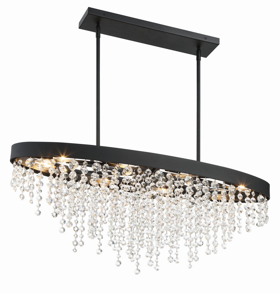 Winham 8 Light Black Forged Chandelier Chandelier Crystorama