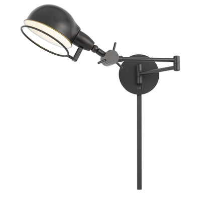 60W LINTHAL SWING ARM WALL LAMP WITH ADJUSTABLE SHADE WITH 3 FT WIRE COVER Wall Sconce Cal Lighting