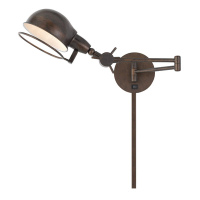 60W LINTHAL SWING ARM WALL LAMP WITH ADJUSTABLE SHADE. 3 FT WIRE COVER INCLUDED Wall Sconce Cal Lighting