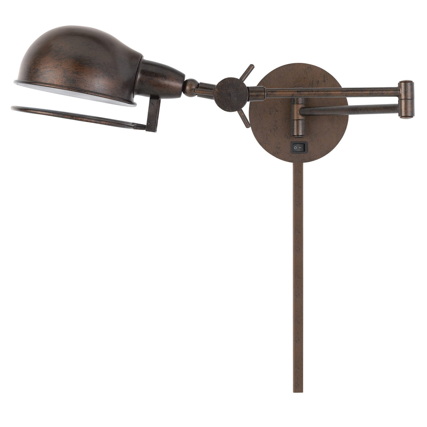 60W LINTHAL SWING ARM WALL LAMP WITH ADJUSTABLE SHADE. 3 FT WIRE COVER INCLUDED Wall Sconce Cal Lighting