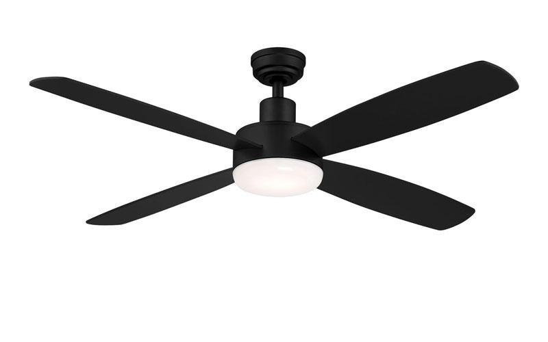 Aeris matte black LED ceiling fan Ceiling Fan Wind River