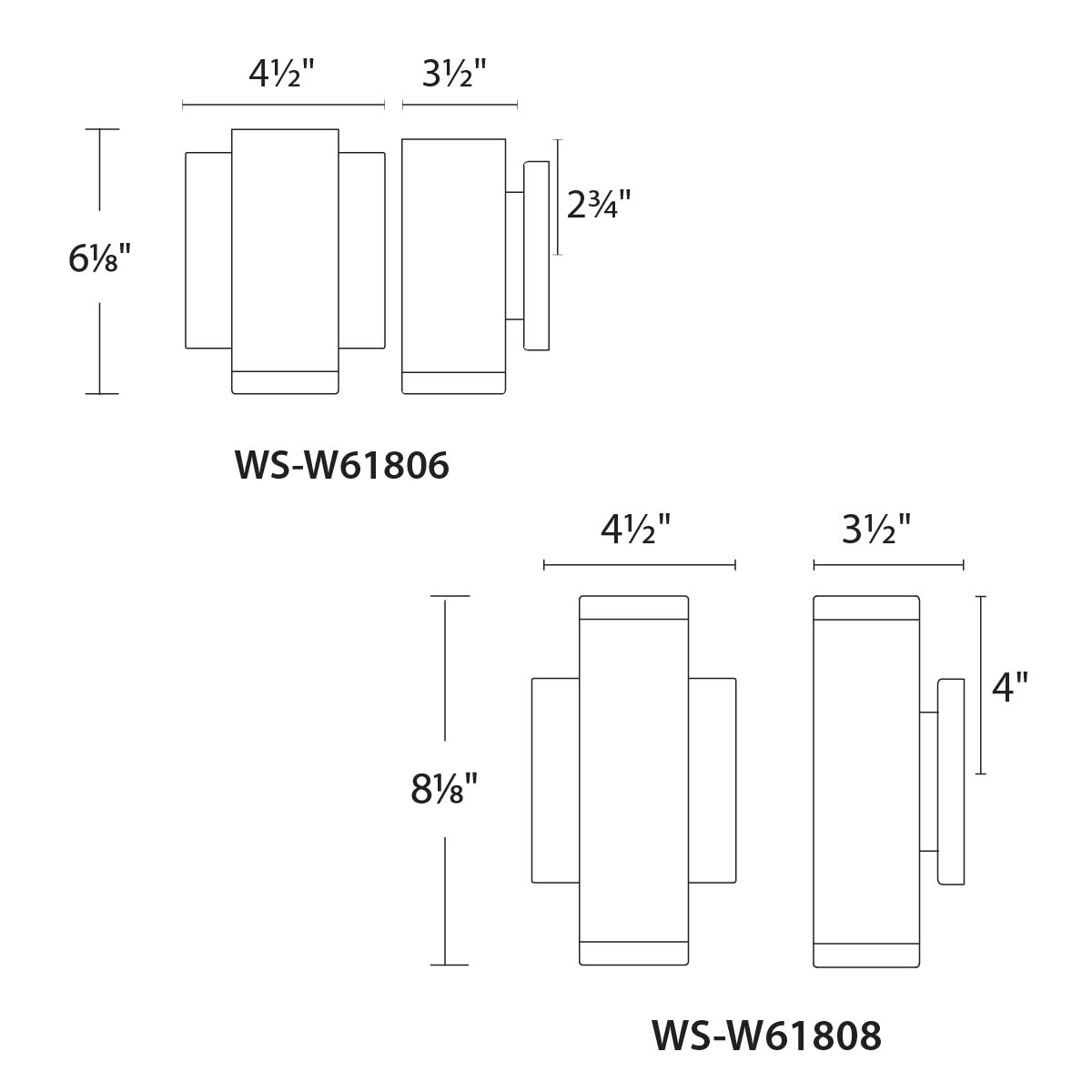 Block LED Indoor and Outdoor Wall Light Exterior WAC Lighting