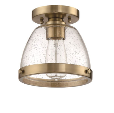 Lodie 1 Light 7.5" Flushmount in Satin Brass Flush Mount Craftmade