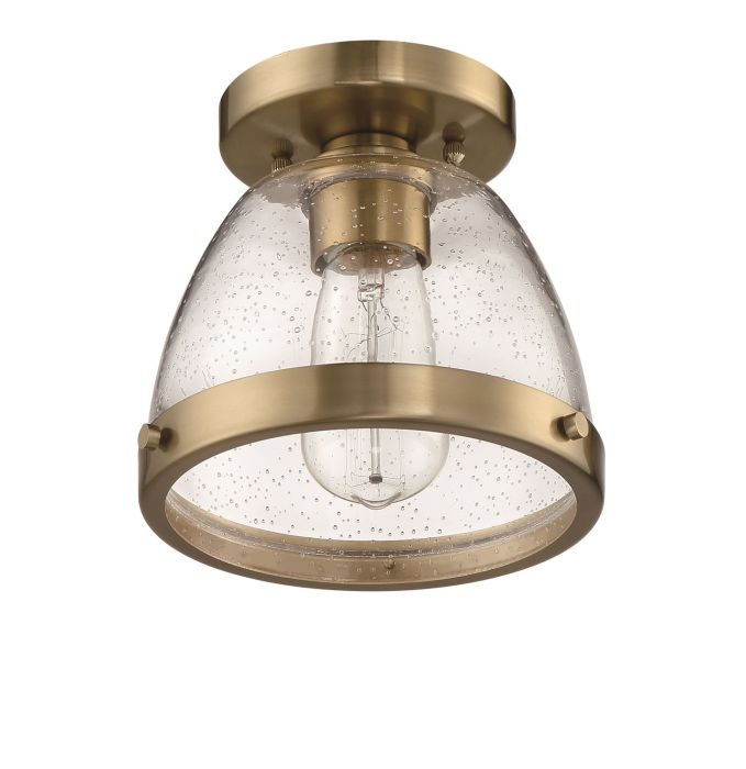 Lodie 1 Light 7.5" Flushmount in Satin Brass Flush Mount Craftmade