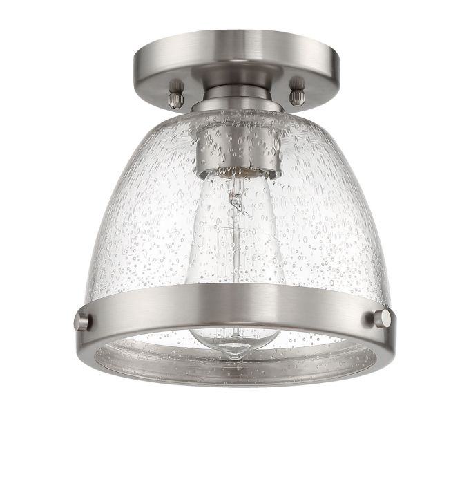 Lodie 1 Light 9.5" Flushmount in Brushed Polished Nickel Flush Mount Craftmade