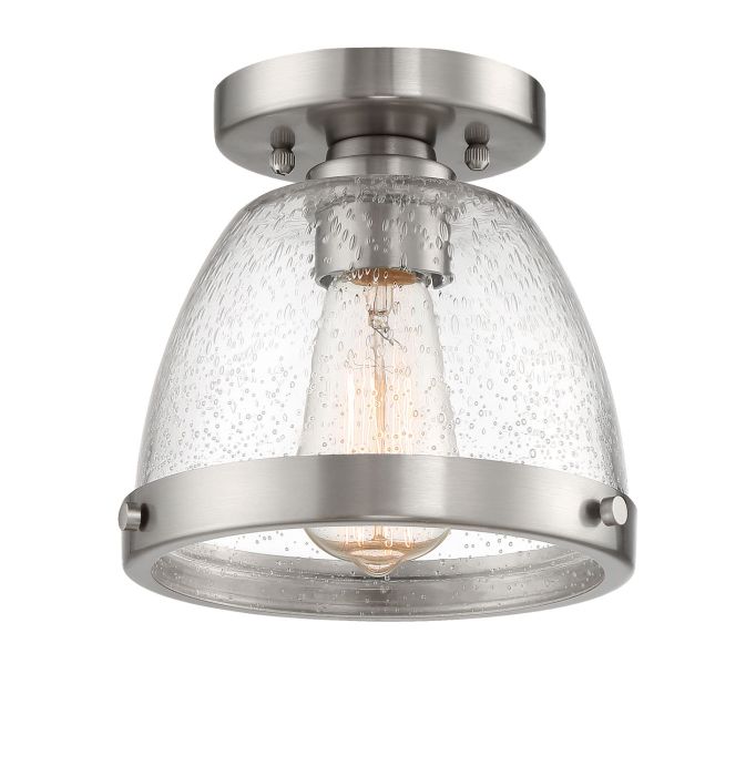 Lodie 1 Light 9.5" Flushmount in Brushed Polished Nickel Flush Mount Craftmade