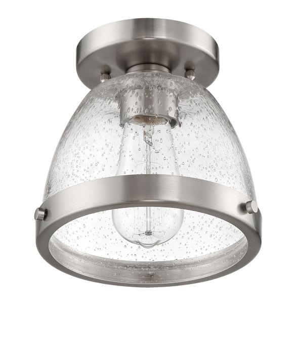 Lodie 1 Light 9.5" Flushmount in Brushed Polished Nickel Flush Mount Craftmade