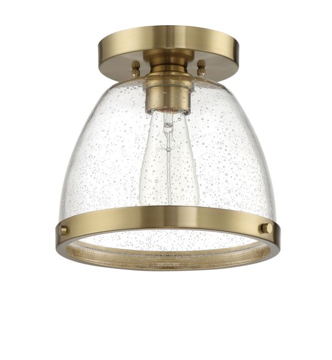 Lodie 1 Light 9.5" Flushmount in Satin Brass Flush Mount Craftmade