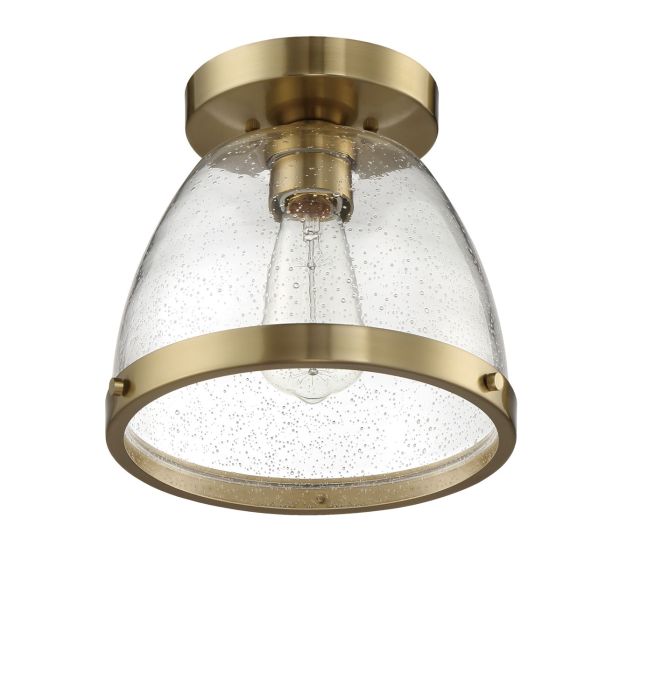 Lodie 1 Light 9.5" Flushmount in Satin Brass Flush Mount Craftmade