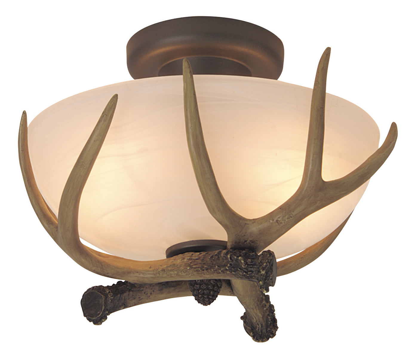 Antler 2 Light Semi Flush in European Bronze Semi Flush Craftmade