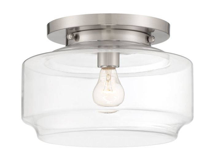 Peri 1 Light 12" Flushmount in Brushed Polished Nickel Flush Mount Craftmade