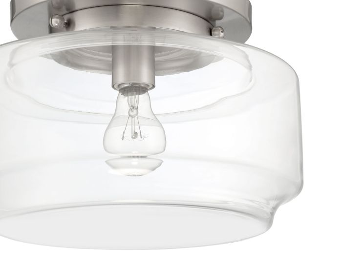 Peri 1 Light 12" Flushmount in Brushed Polished Nickel Flush Mount Craftmade