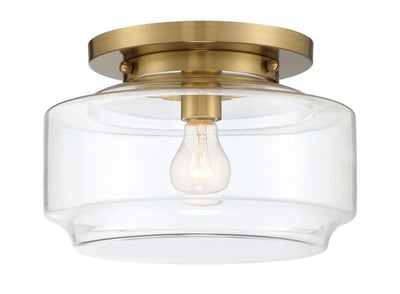 Peri 1 Light 12" Flushmount in Satin Brass Flush Mount Craftmade