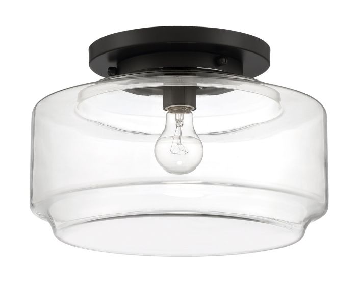 Peri 1 Light 14" Flushmount in Flat Black Flush Mount Craftmade