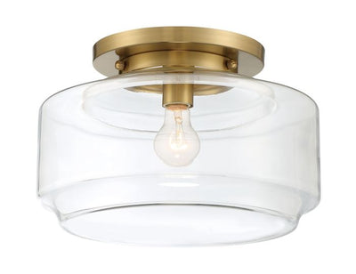 Peri 1 Light 14" Flushmount in Satin Brass Flush Mount Craftmade