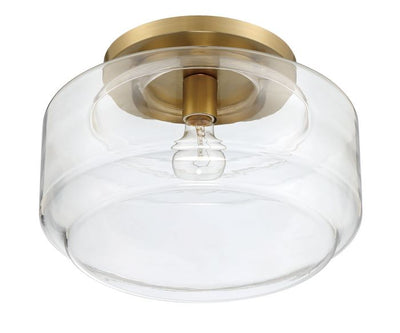 Peri 1 Light 14" Flushmount in Satin Brass Flush Mount Craftmade