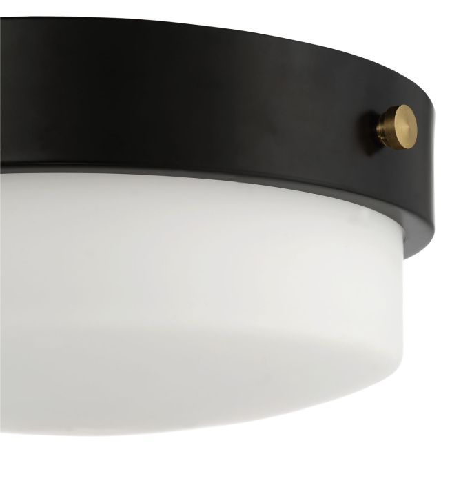 Oak Street 2 Light 12" Flushmount in Flat Black Flush Mount Craftmade