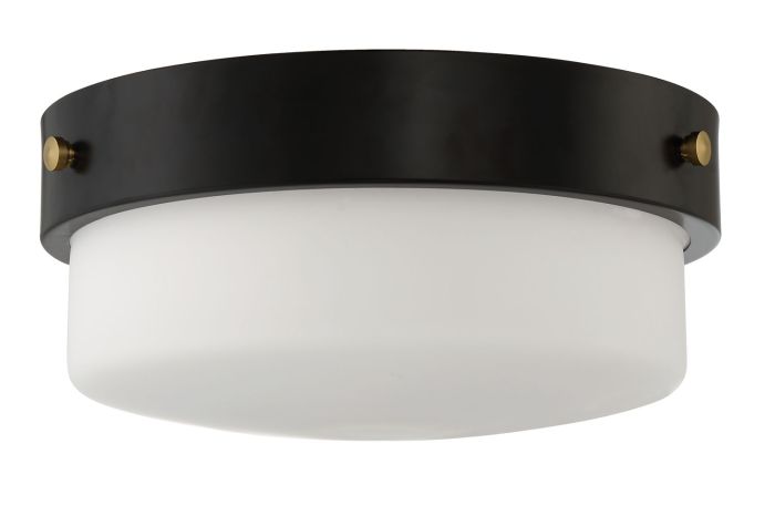 Oak Street 2 Light 13" Flushmount in Flat Black Flush Mount Craftmade