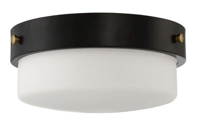 Oak Street 2 Light 13" Flushmount in Flat Black Flush Mount Craftmade