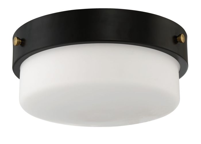 Oak Street 2 Light 13" Flushmount in Flat Black Flush Mount Craftmade