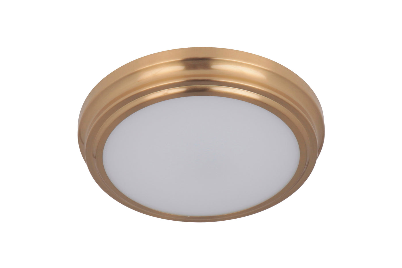 X66 Series 1 Light 9" LED Flushmount in Satin Brass Flush Mount Craftmade