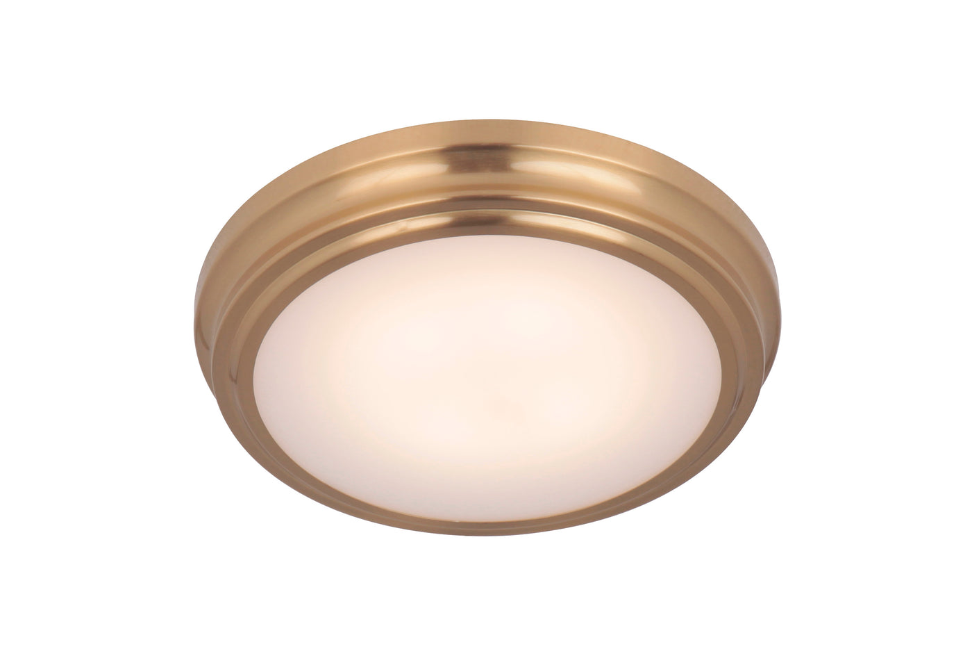 X66 Series 1 Light 9" LED Flushmount in Satin Brass Flush Mount Craftmade