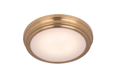 X66 Series 1 Light 9" LED Flushmount in Satin Brass Flush Mount Craftmade