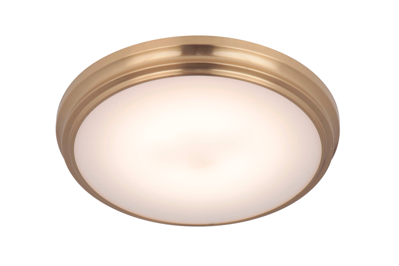 X66 Series 1 Light 11" LED Flushmount in Satin Brass Flush Mount Craftmade