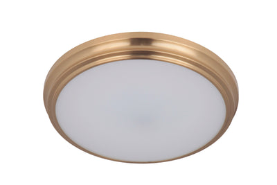 X66 Series 1 Light 11" LED Flushmount in Satin Brass Flush Mount Craftmade