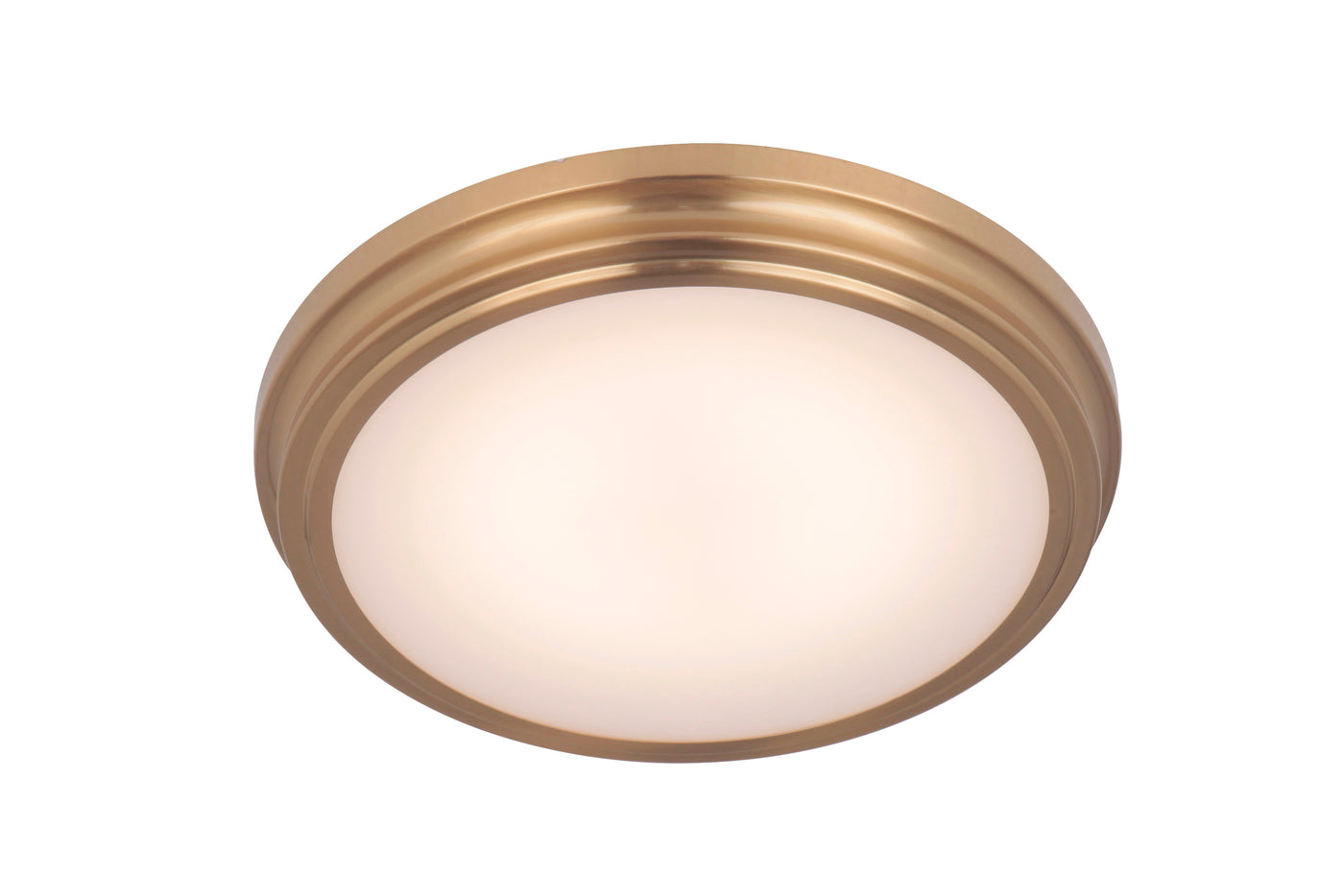 X66 Series 1 Light 13" LED Flushmount in Satin Brass Flush Mount Craftmade