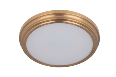 X66 Series 1 Light 13" LED Flushmount in Satin Brass Flush Mount Craftmade