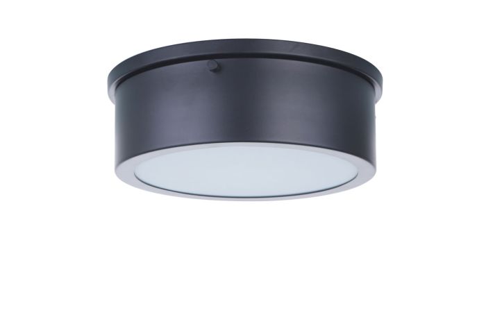 Fenn 1 Light 9" LED Flushmount in Flat Black Flush Mount Craftmade